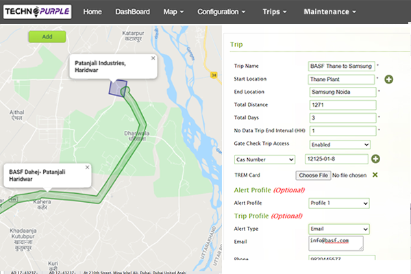 Trip Management and Alert Profiles